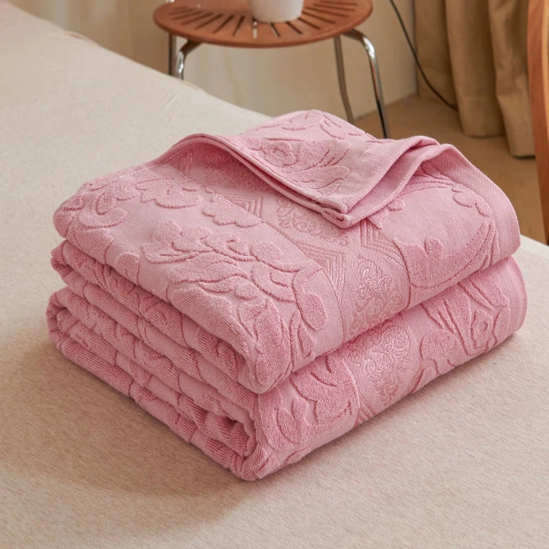 Cotton Old-Fashioned Towel Blanket for All-Season Comfort Julia M LifeStyles