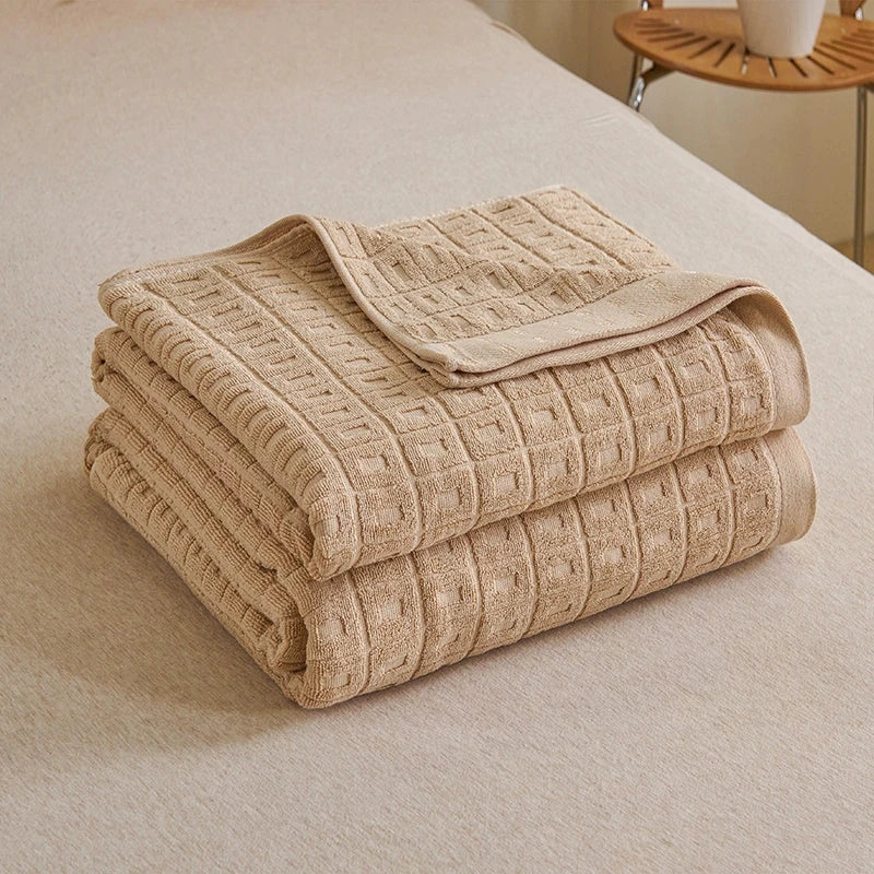 Cotton Old-Fashioned Towel Blanket for All-Season Comfort Julia M LifeStyles