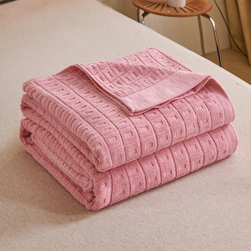 Cotton Old-Fashioned Towel Blanket for All-Season Comfort Julia M LifeStyles