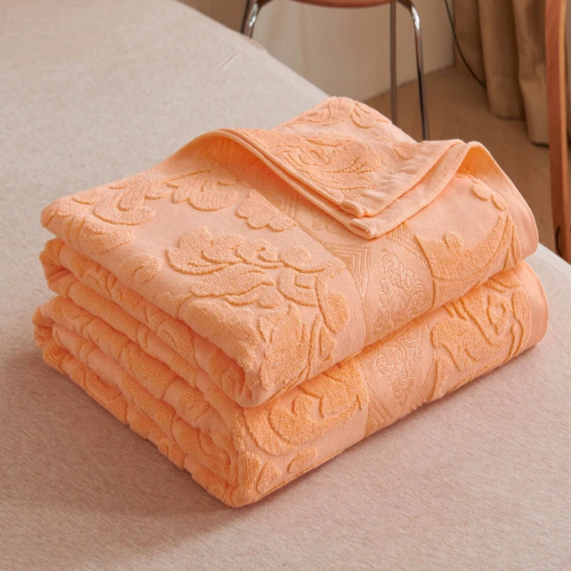 Cotton Old-Fashioned Towel Blanket for All-Season Comfort Julia M LifeStyles