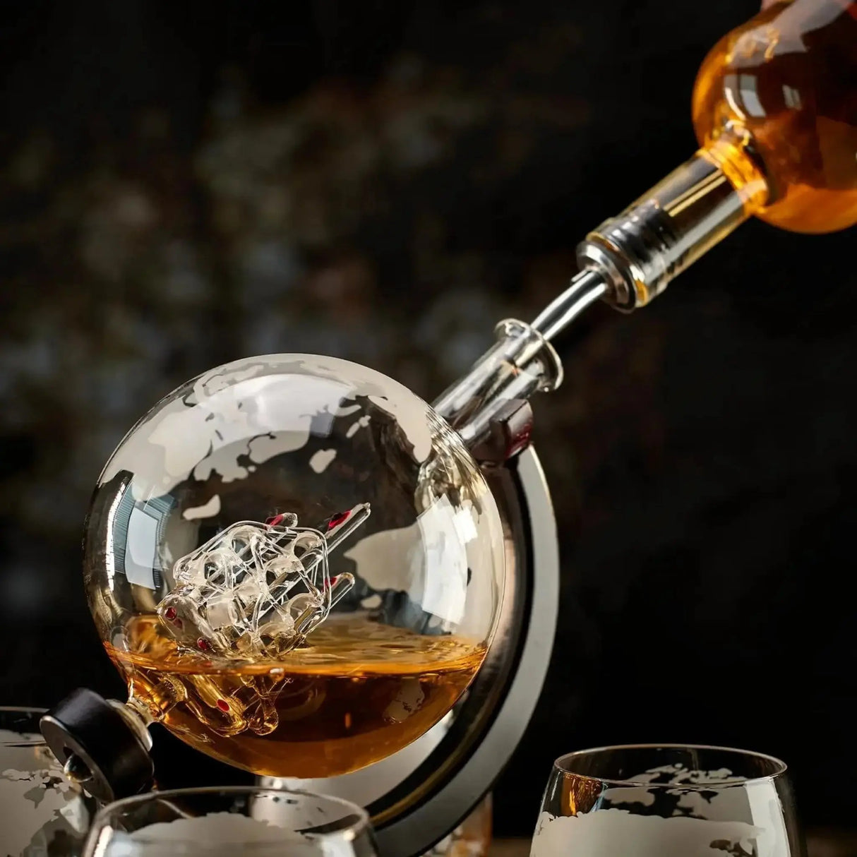 Creative Glass Decanter Set - Elegant Whiskey & Wine Globe Dispenser - Julia M LifeStyles