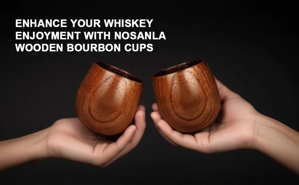 Charred Wooden Bourbon Whiskey Glass Set with Ice Cube Gift Julia M LifeStyles