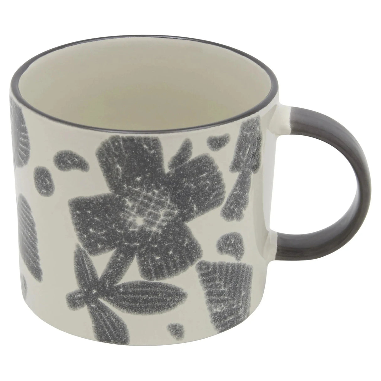 Elegant Gray and Ivory Floral Ceramic Dinnerware Set - 16 Pieces for Four Julia M LifeStyles