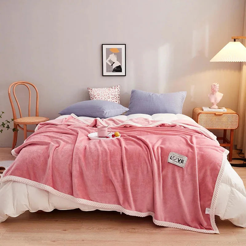 Double Layer Plush Velvet Sherpa Blanket Julia M LifeStyles