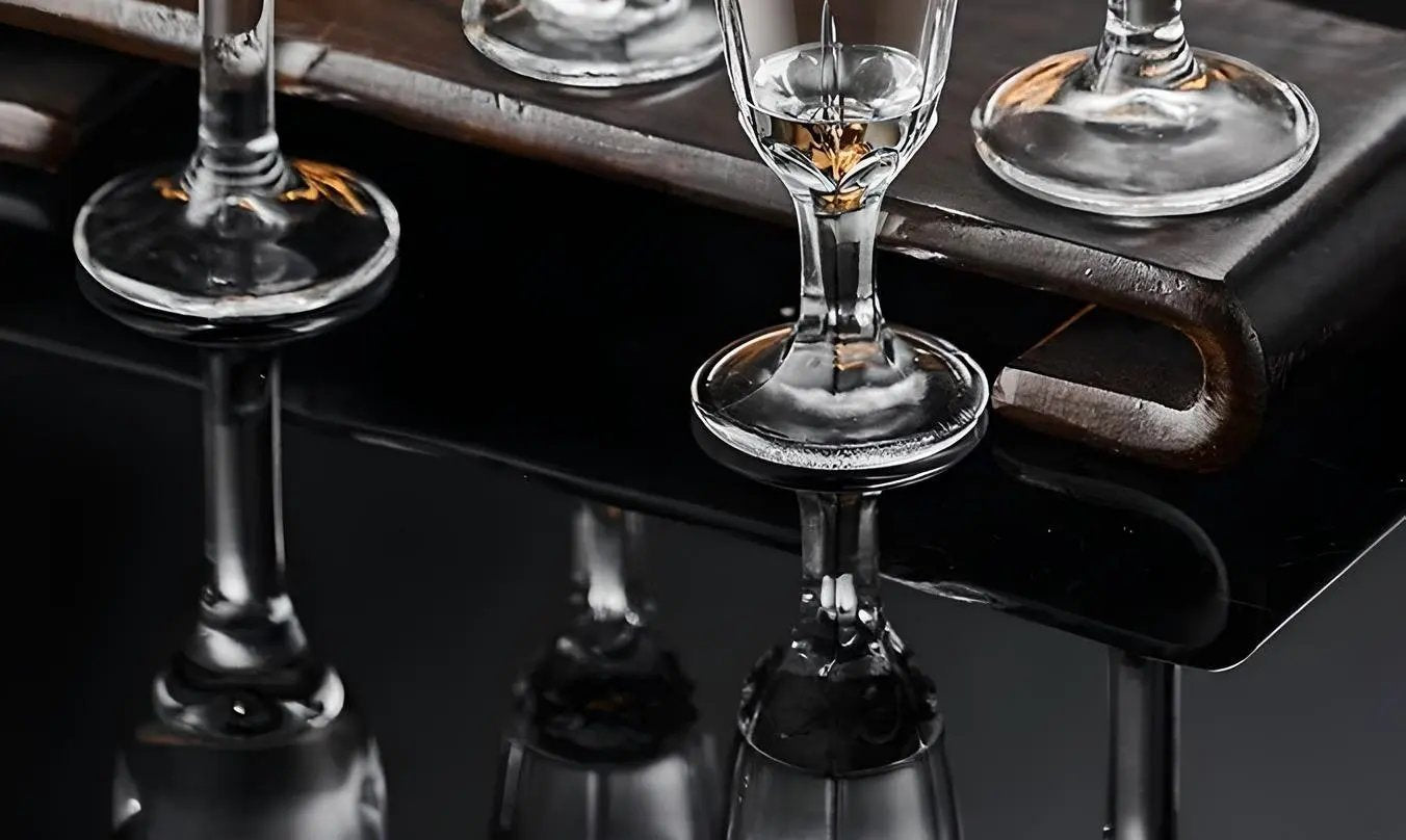 Luxury Crystal Spirits Shooter Glass Set with Gold Foil Decanter - Julia M LifeStyles