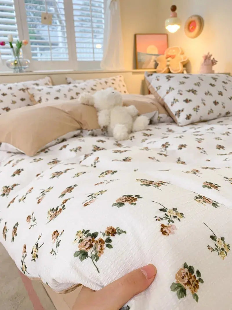 Aesthetic Floral Bedding Set - Twin to Queen Duvet Cover with Pillowcases Julia M LifeStyles