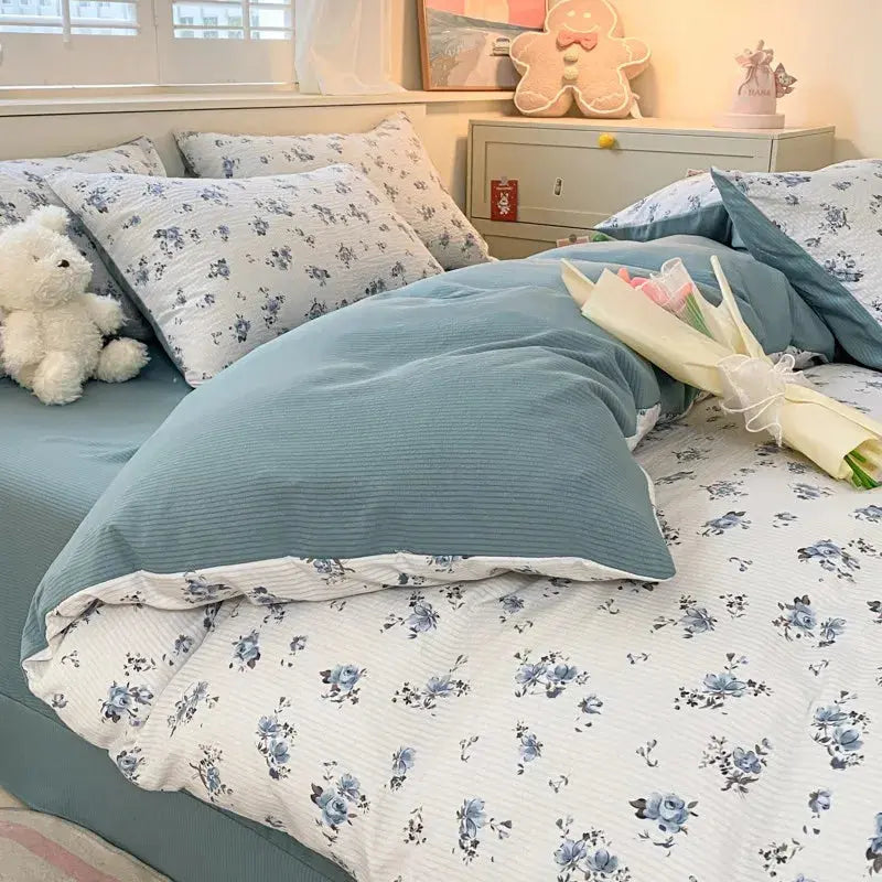 Aesthetic Floral Bedding Set - Twin to Queen Duvet Cover with Pillowcases Julia M LifeStyles