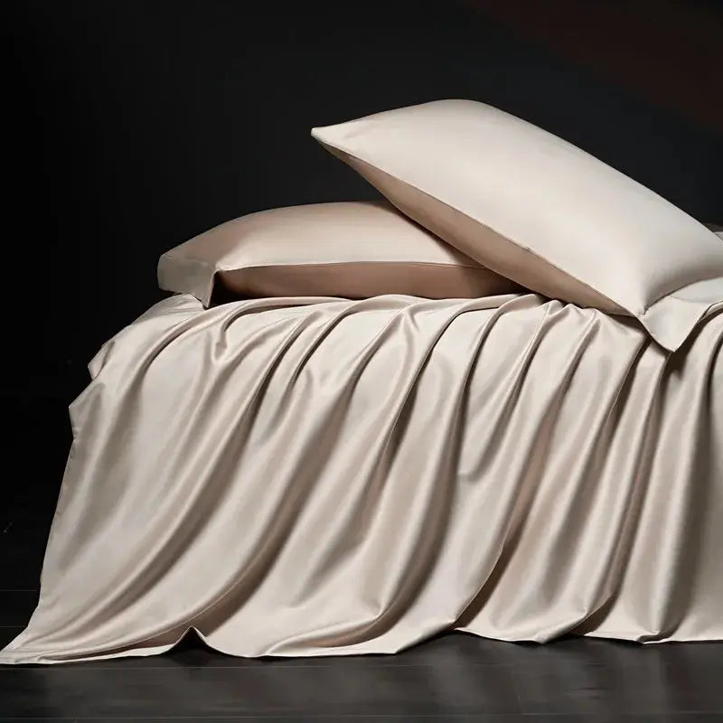 Luxury 100% Egyptian Cotton Reversible Duvet Cover Set - Silver & Purple Julia M LifeStyles