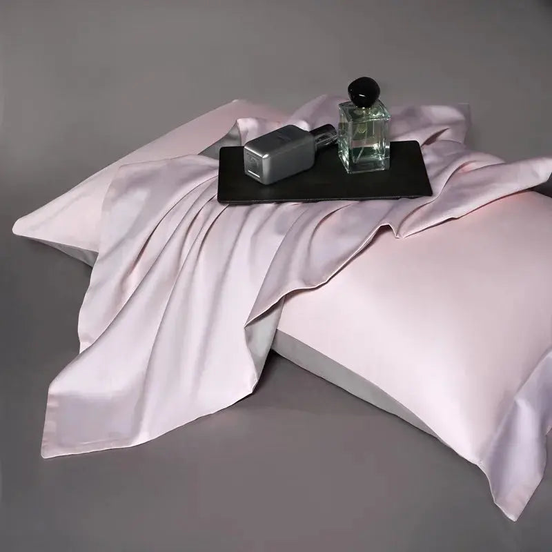 Luxury 100% Egyptian Cotton Reversible Duvet Cover Set - Silver & Purple Julia M LifeStyles