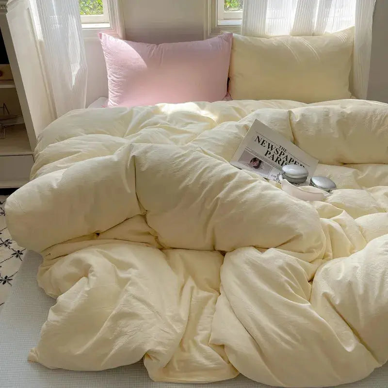 Ultra Soft Washed Microfiber Duvet Cover Set with Pillowcases Julia M LifeStyles