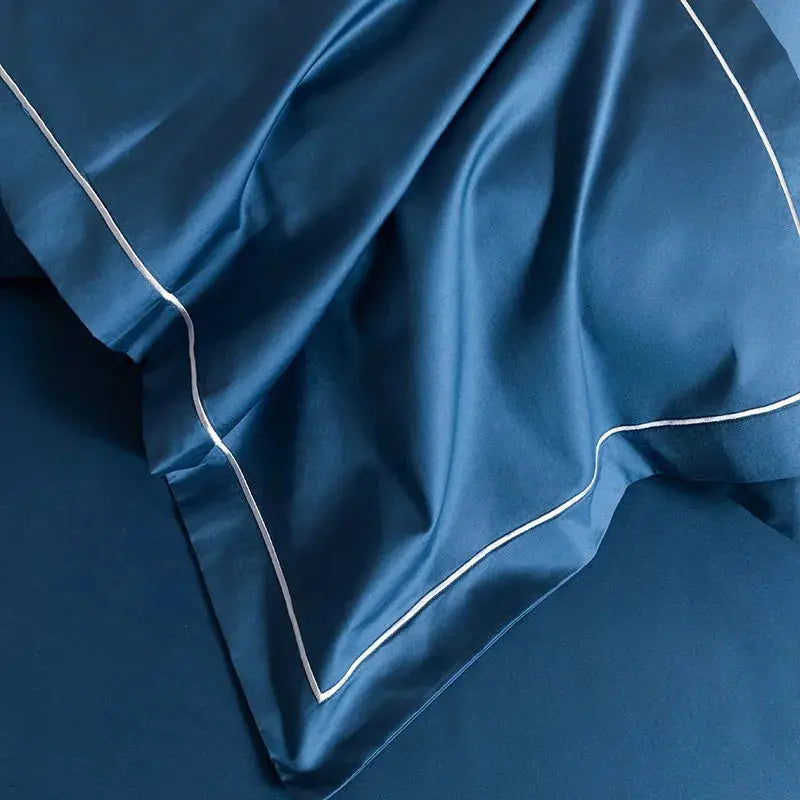 Luxury 1000TC Egyptian Cotton Duvet Cover Set with Silver Embroidery Julia M LifeStyles