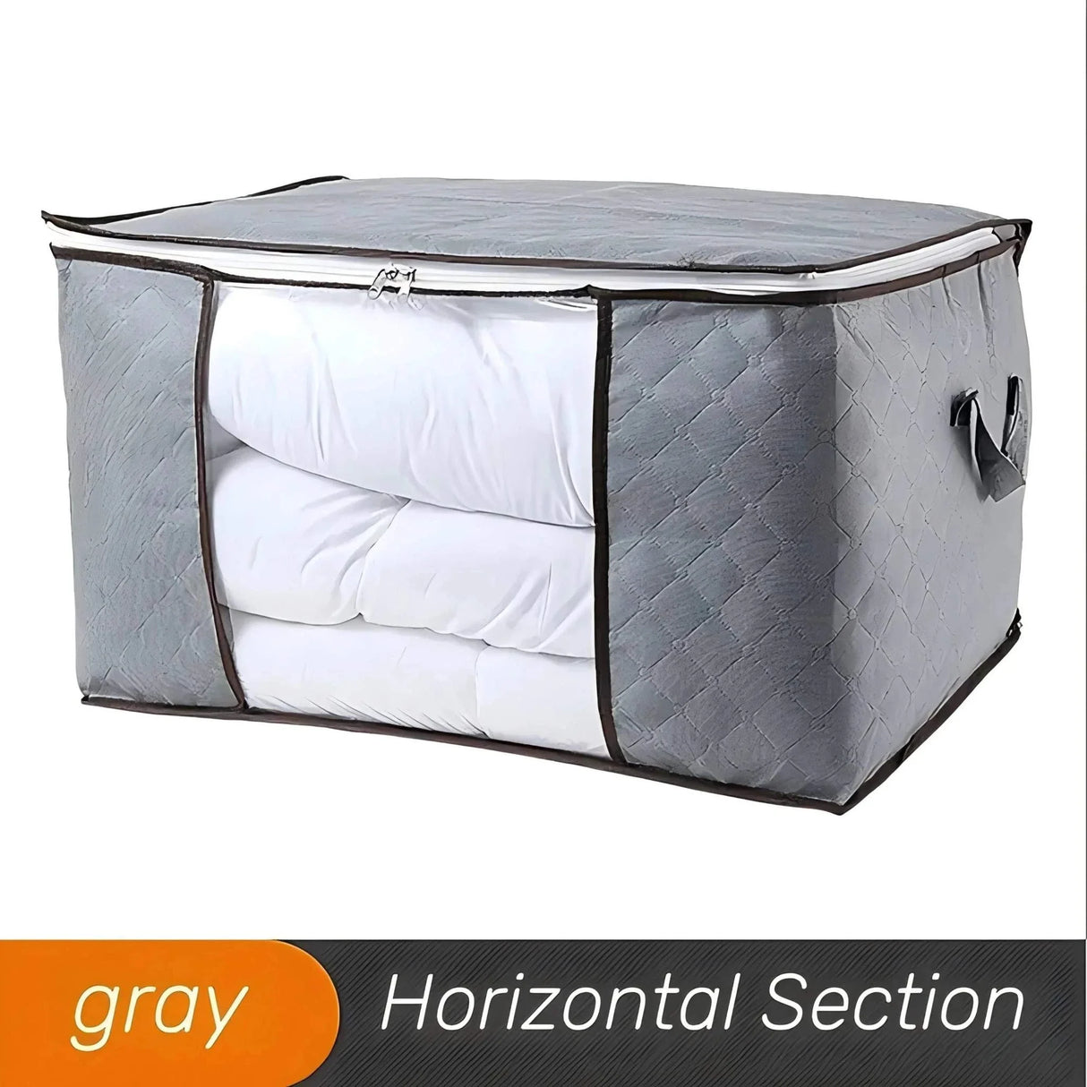 Extra Large Portable Storage Bag with window and handles for storing clothing and quilts