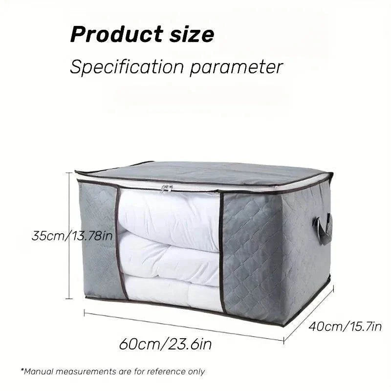Extra Large Portable Storage Bag for Clothing and Quilts with Clear Window and Handles