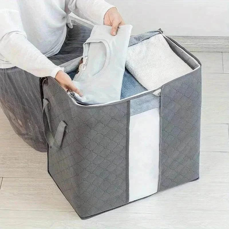 Extra Large Portable Storage Bag with window for clothes and quilts storage