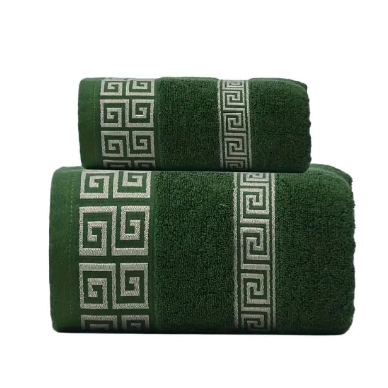2PCS Green Bath Towels Set - Julia M LifeStyles