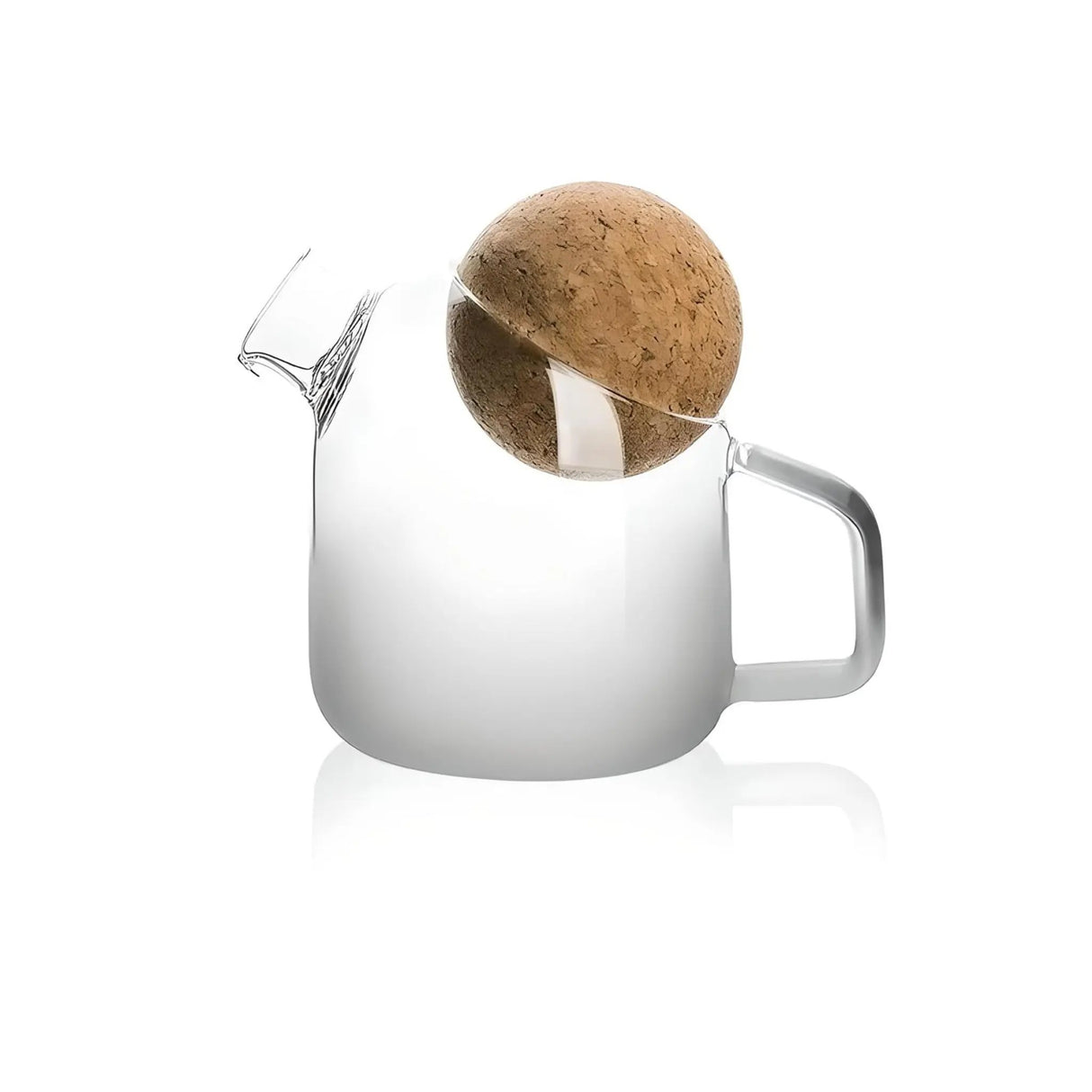 Elegant Blossom Glass Teapot with Wooden Lid by Julia M Lifestyles - Julia M LifeStyles