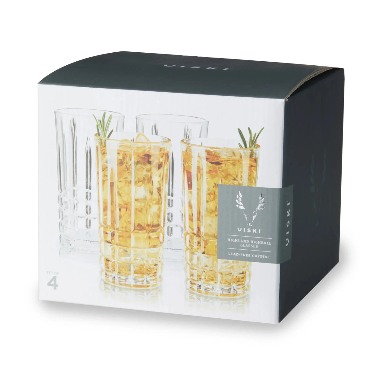 Highland Luxury Borosilicate Highball Tumblers Set of 4 Julia M LifeStyles