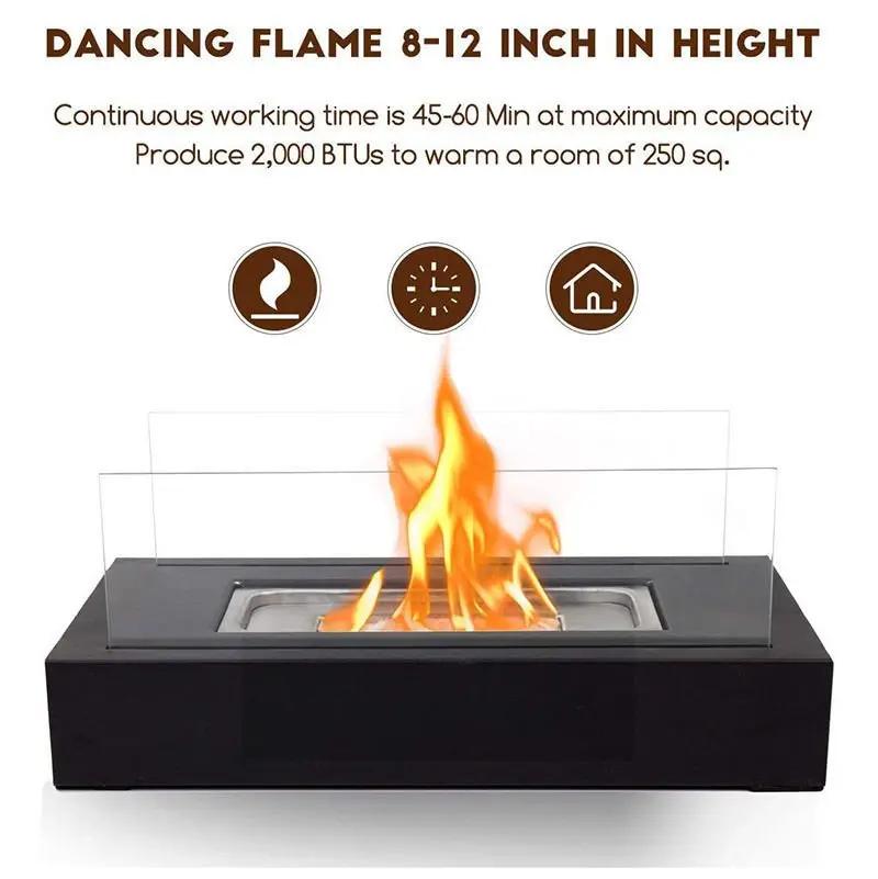 Indoor Fire Pit Mini Alcohol Lamp Fireplace Glass Table Accessories Personal Fireplace Indoor And Outdoor Camping Rectangle Fire Pit Alcohol Fireplace - Julia M LifeStyles