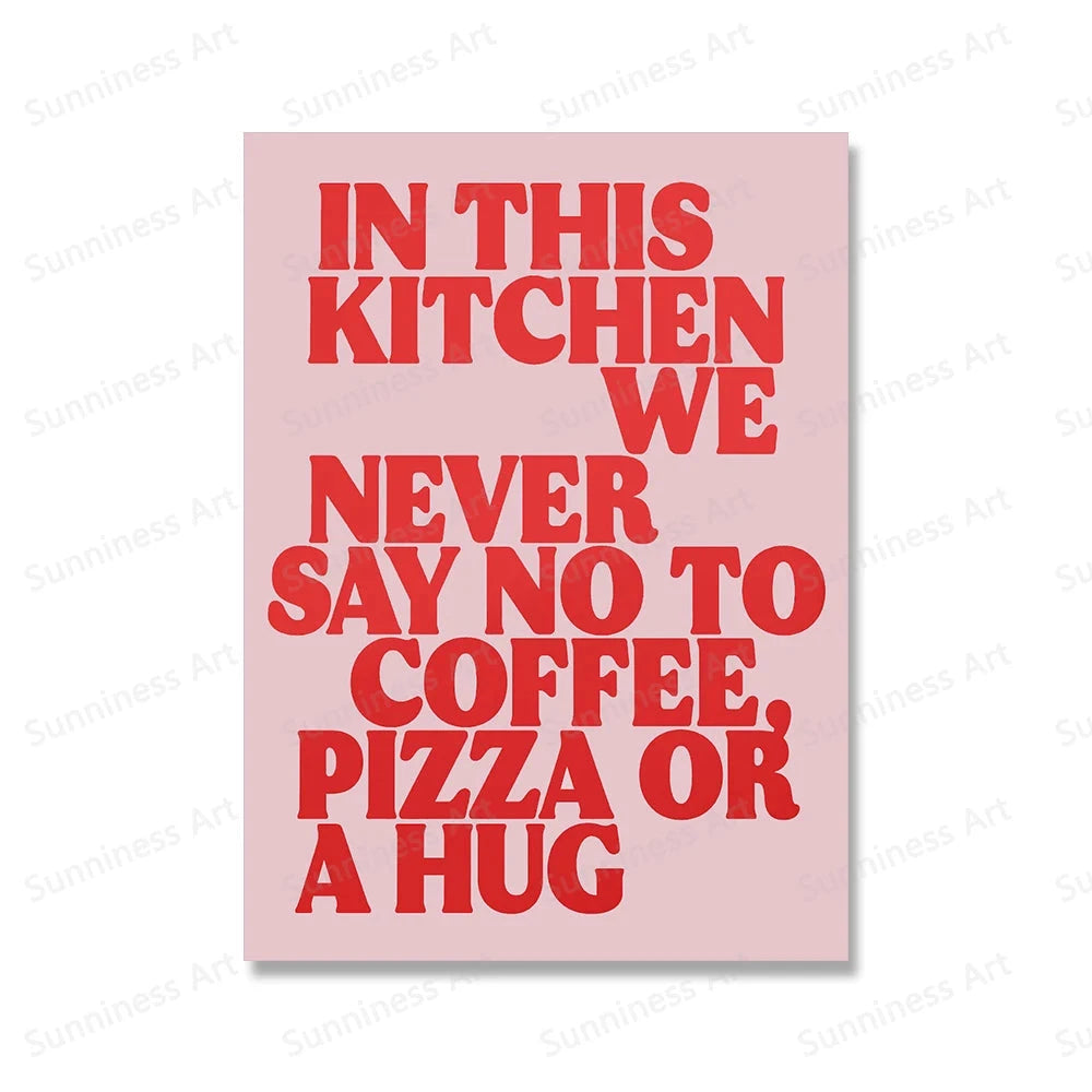 Colorful Kitchen Quote Canvas Art for Coffee & Tea Lovers Julia M LifeStyles