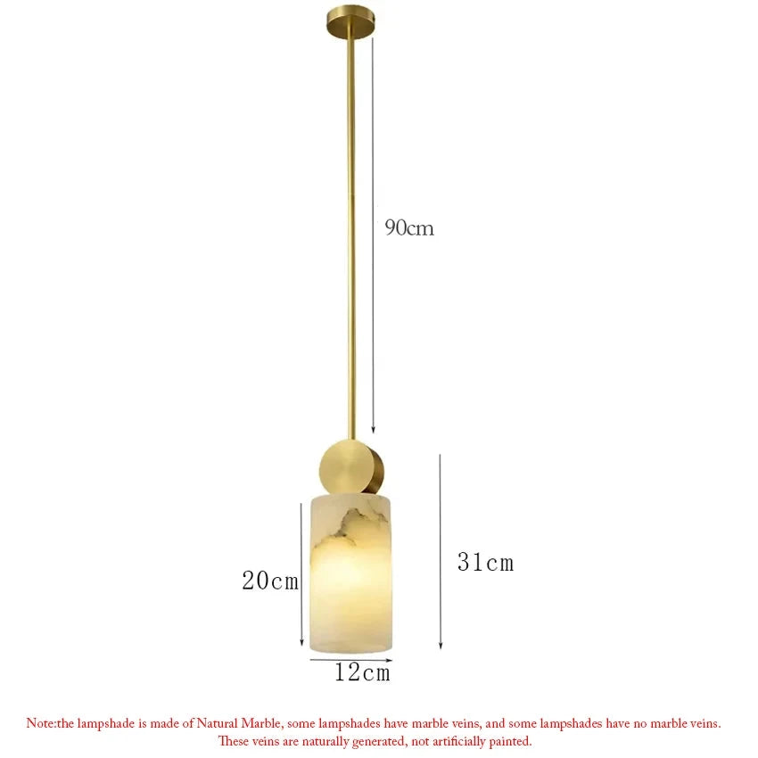 Nordic Marble+ Copper Pendant Lights LED Hanging Lamp Fixtures Bedroom Bedside Dining Room Indoor Lighting Lustres Luminaires G9 Julia M LifeStyles