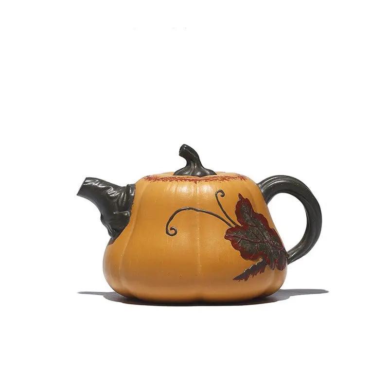Opulent Dark-Red Enameled Pottery Teapot - Julia M LifeStyles