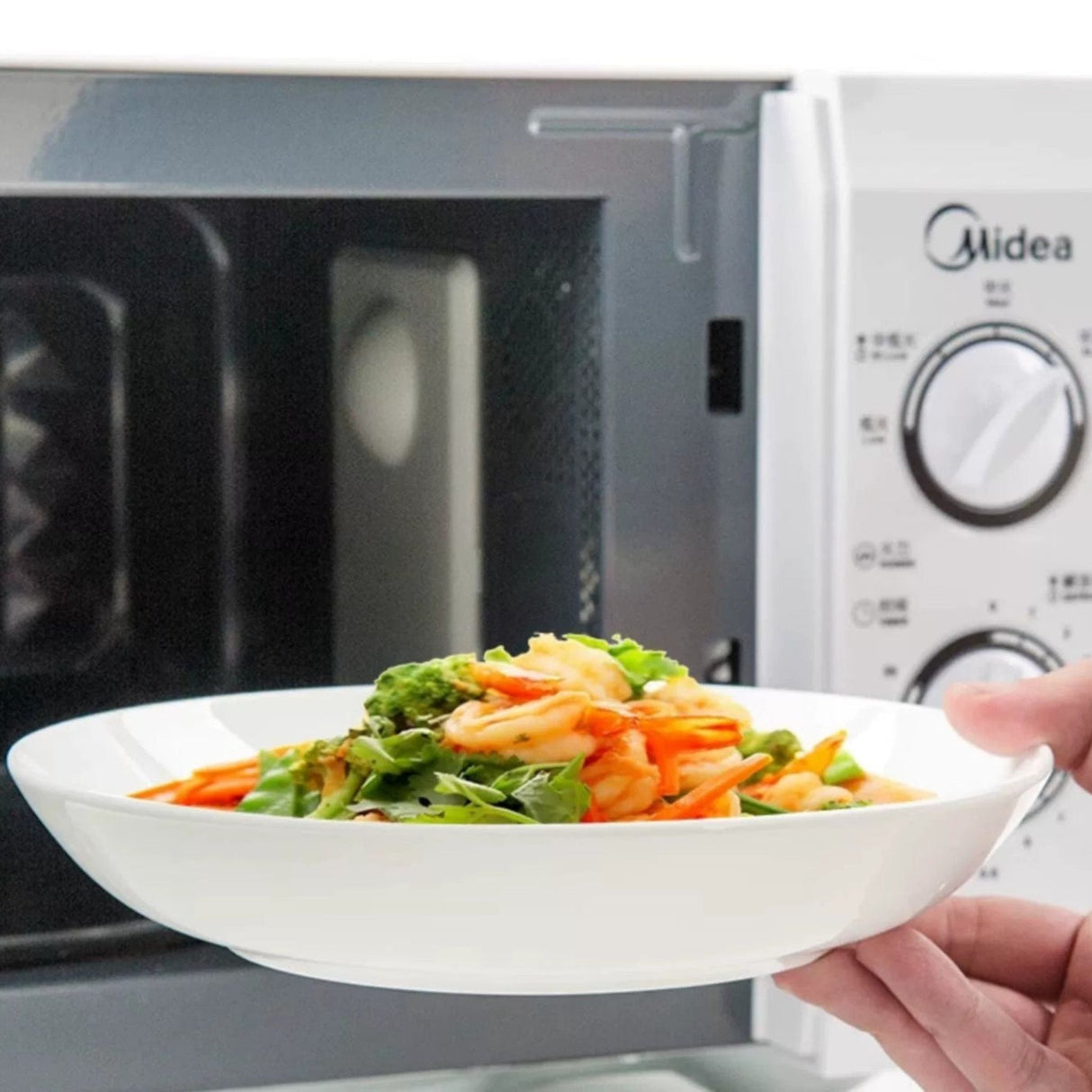 Pure White Tableware Porcelain Minimalist Size round Plate - Julia M LifeStyles