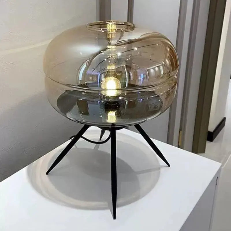 Modern Glass Table Lamp – Elegant Artistic Decor for Relaxation Spaces - Julia M LifeStyles