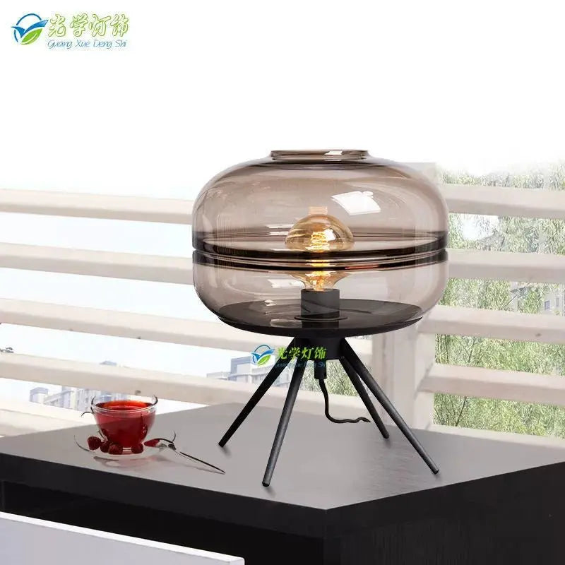Modern Glass Table Lamp – Elegant Artistic Decor for Relaxation Spaces - Julia M LifeStyles