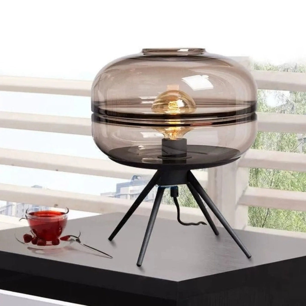 Modern Glass Table Lamp – Elegant Artistic Decor for Relaxation Spaces - Julia M LifeStyles