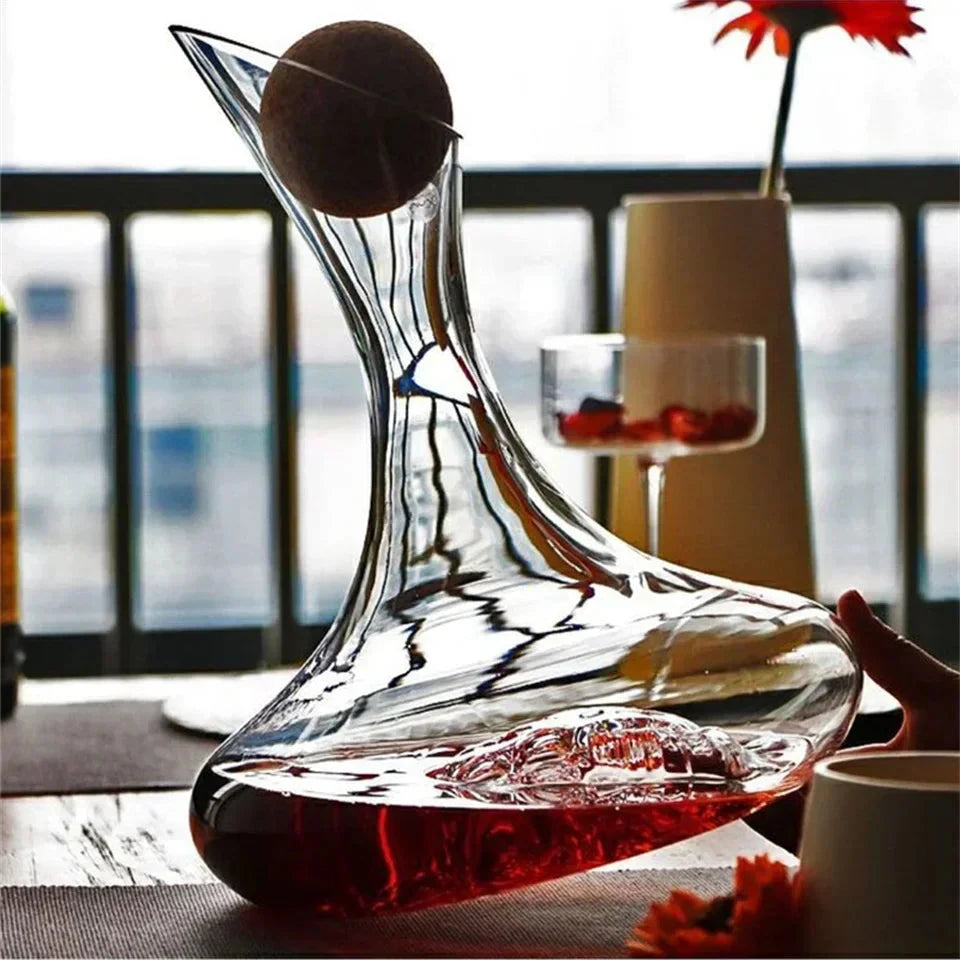 2000ml Crystal Glass Wine Decanter - Elegant Quick Dispenser for Reds and Whiskey Julia M LifeStyles