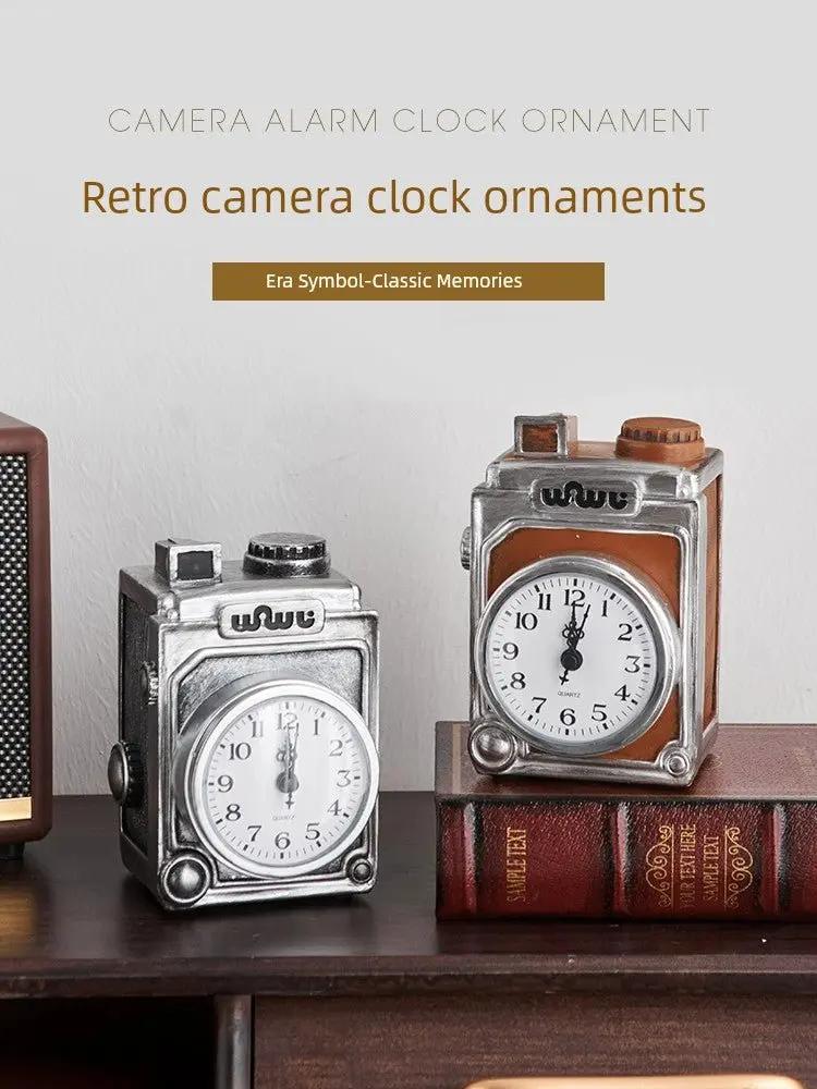 American Retro Clock Small Ornaments Home Decorations Living Room Desk Clock Desktop Clock For Home Bedroom Desk Clock Mute - Julia M LifeStyles
