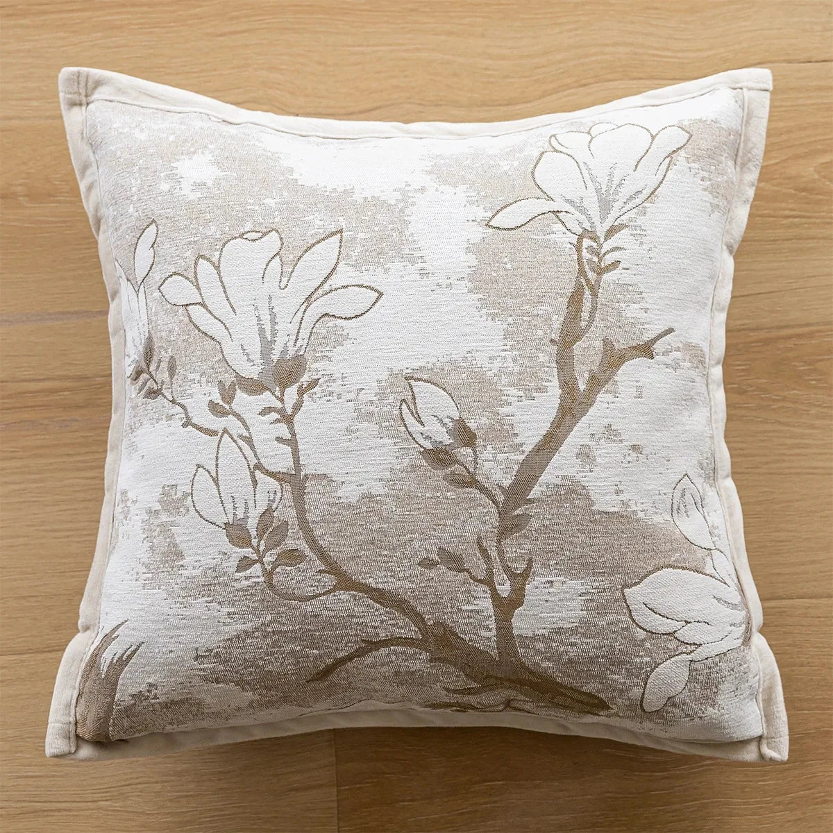 Exquisite Nordic Floral Embroidery French Cream Throw Pillow Cover Julia M LifeStyles