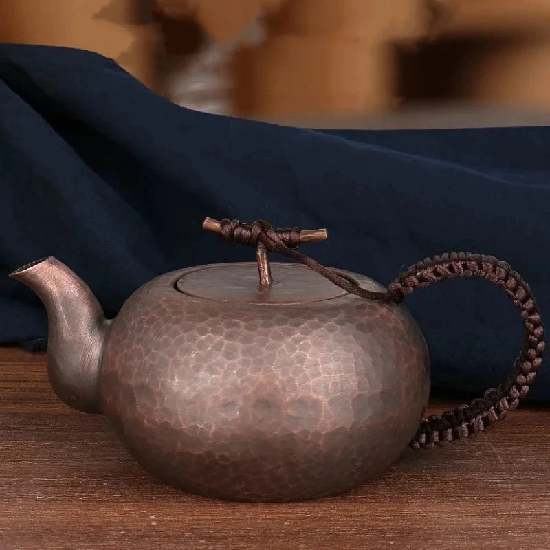 Vintage Handcrafted Copper Tea Pot with Hammered Texture - 450ml Julia M LifeStyles
