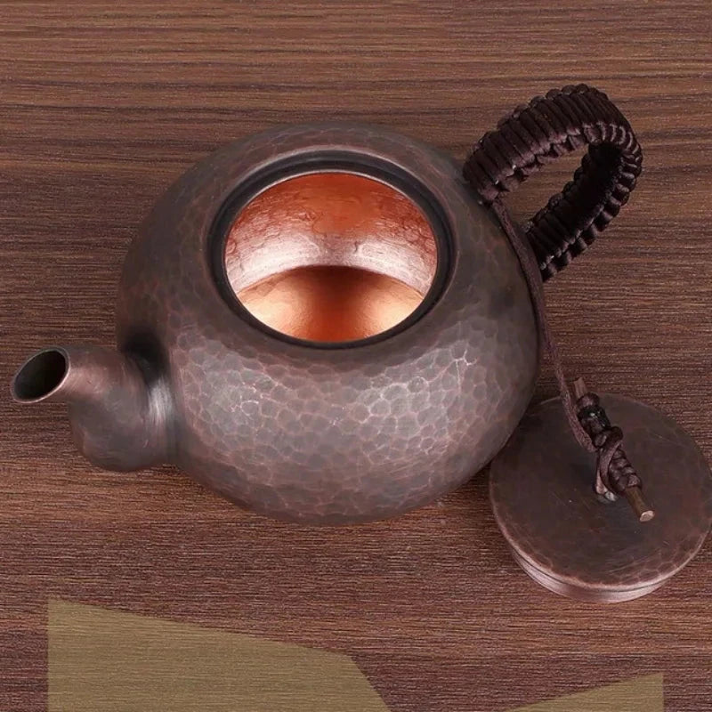 Vintage Handcrafted Copper Tea Pot with Hammered Texture - 450ml Julia M LifeStyles