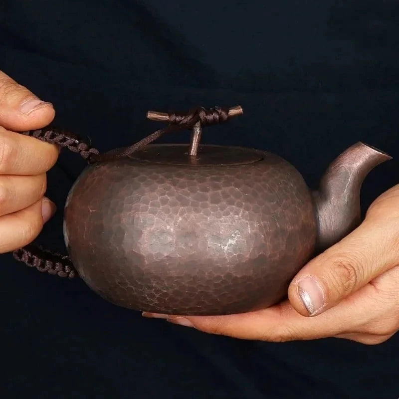 Vintage Handcrafted Copper Tea Pot with Hammered Texture - 450ml Julia M LifeStyles