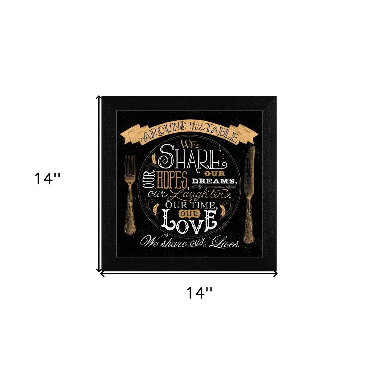 Around the Table Black Framed Wall Art Julia M LifeStyles