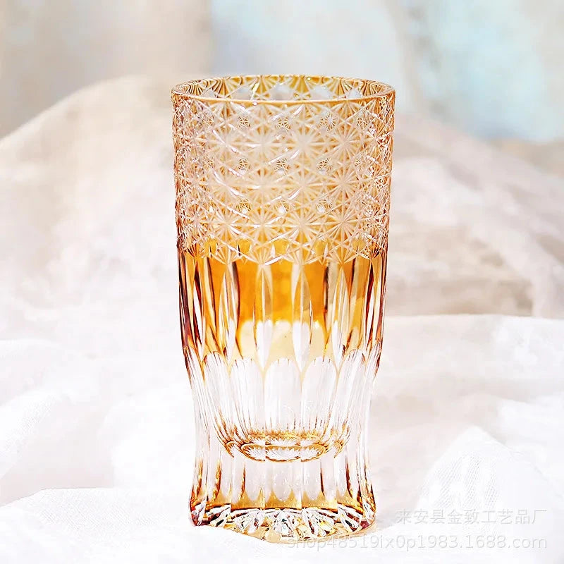 Classic Design Whiskey Wine Beer Water Cup Hand-Carved Foreign Shot Glass with Luxury Gift Box Julia M LifeStyles