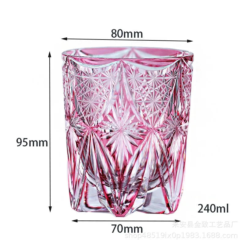 Classic Design Whiskey Wine Beer Water Cup Hand-Carved Foreign Shot Glass with Luxury Gift Box Julia M LifeStyles