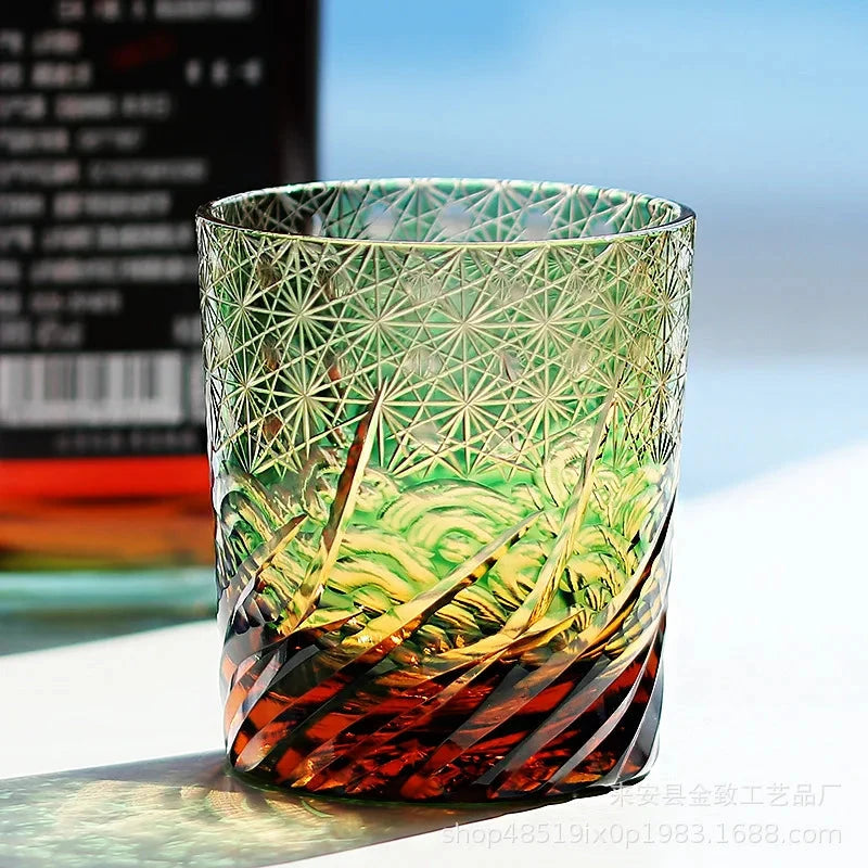 Classic Design Whiskey Wine Beer Water Cup Hand-Carved Foreign Shot Glass with Luxury Gift Box Julia M LifeStyles