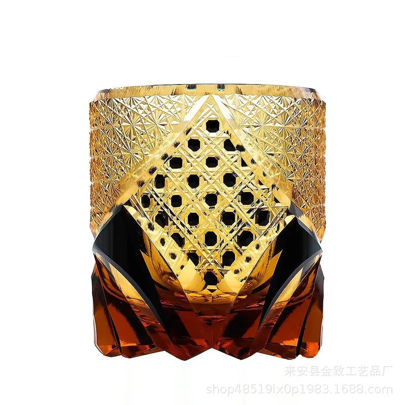 Classic Design Whiskey Wine Beer Water Cup Hand-Carved Foreign Shot Glass with Luxury Gift Box Julia M LifeStyles