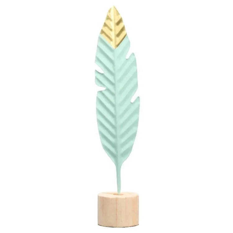 Modern Wrought Iron Feather Desktop Decor Julia M LifeStyles
