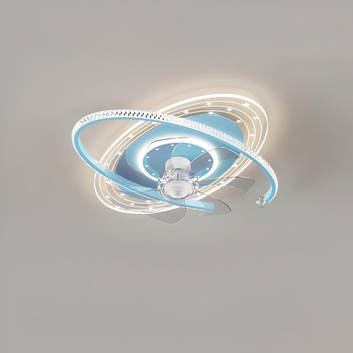 Kids Pink Ceiling Fan with Light and Starry Design for Children's Rooms - Julia M LifeStyles