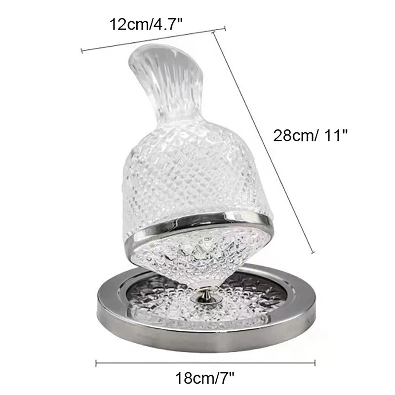 Luxury Rotating Crystal Wine Decanter & Tumbler Set - 1500ml - Julia M LifeStyles