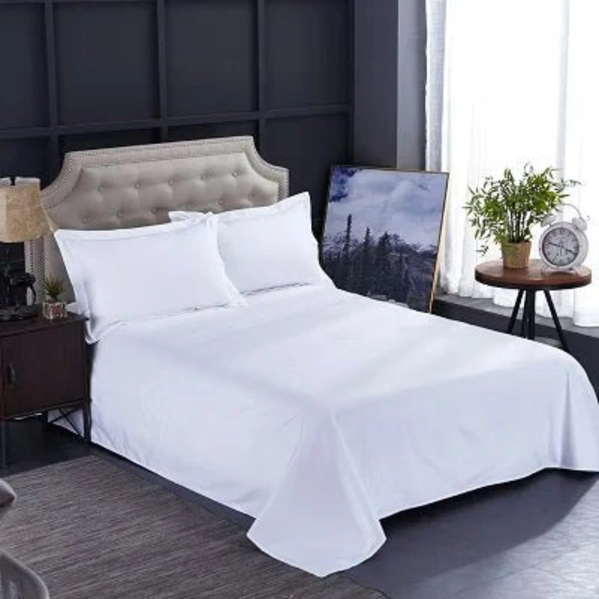 Luxury Black Red Silk Satin & Egyptian Cotton 8Pcs Bedding Set with Embroidery - Julia M LifeStyles