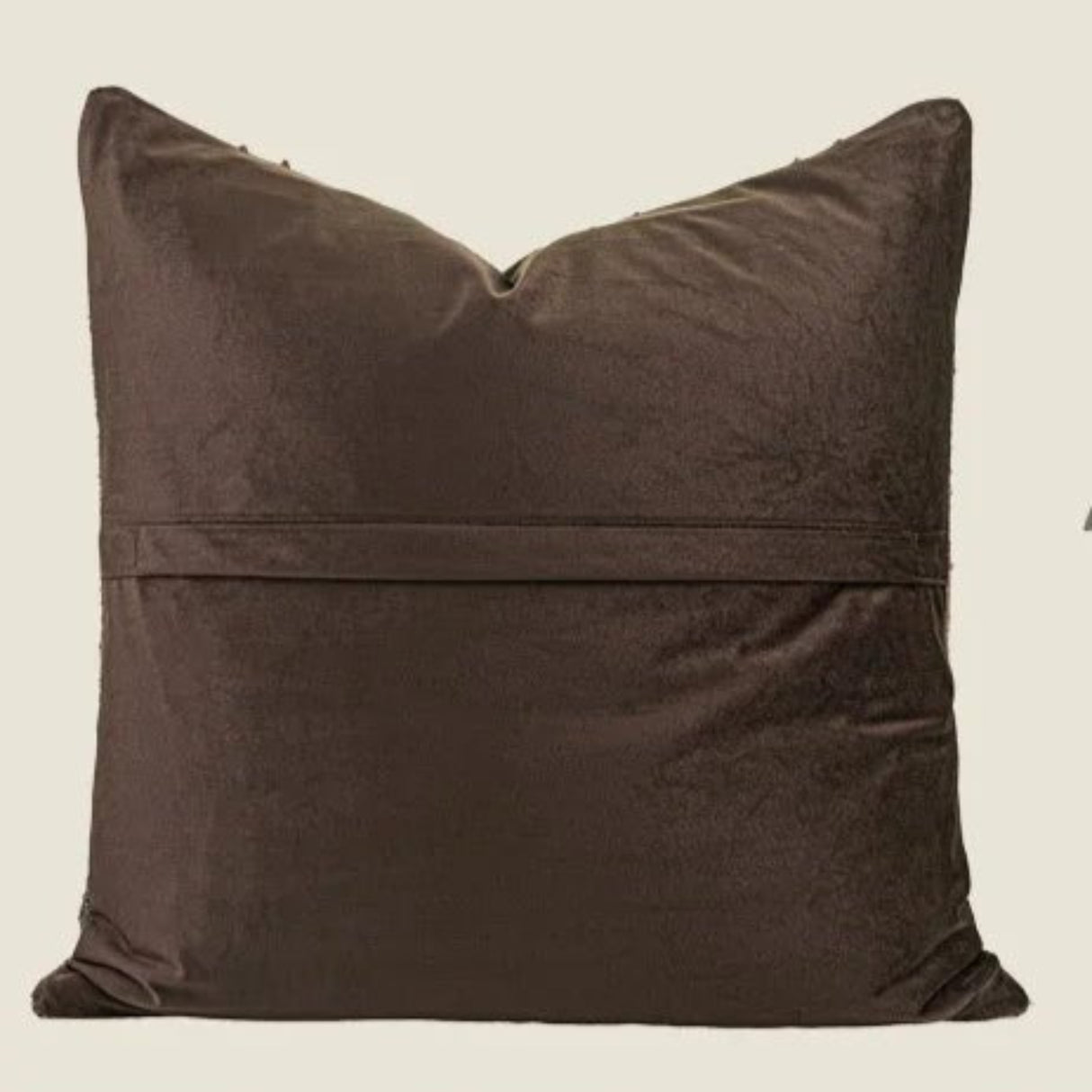 Medieval Coffee Brown Patchwork Cushion Cover - Julia M LifeStyles