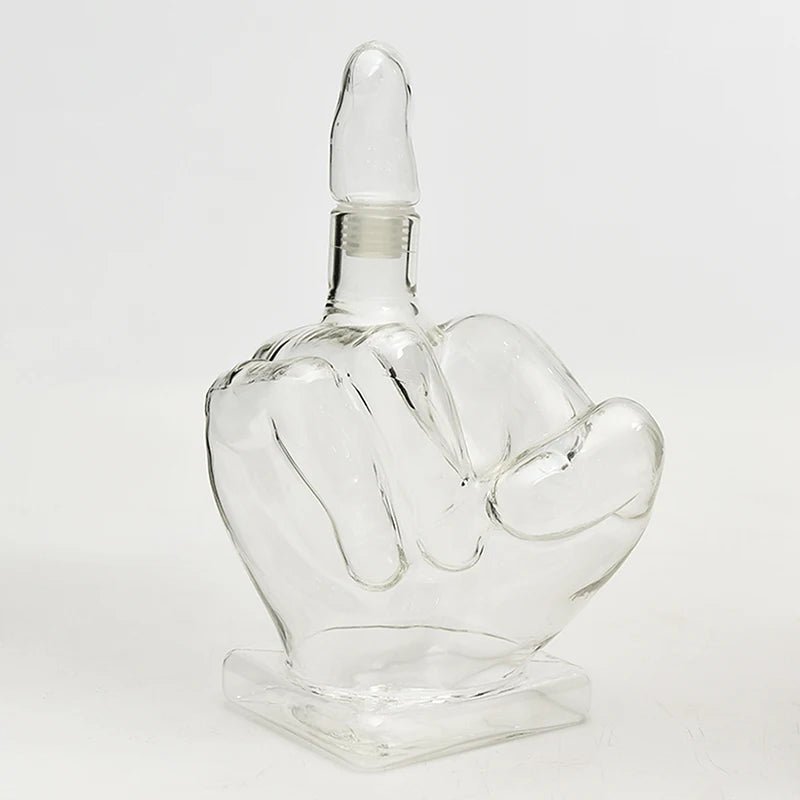Middle Finger Shaped Glass Decanter by Julia M LifeStyles - Julia M LifeStyles