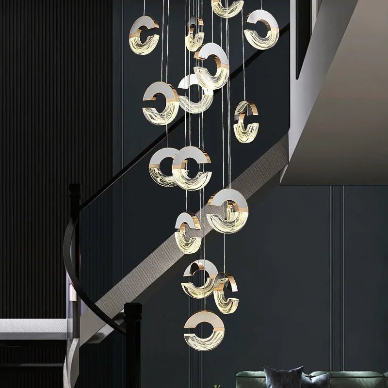 Modern C-type Crystal Pendant Lamp for Luxury Interiors - Julia M LifeStyles