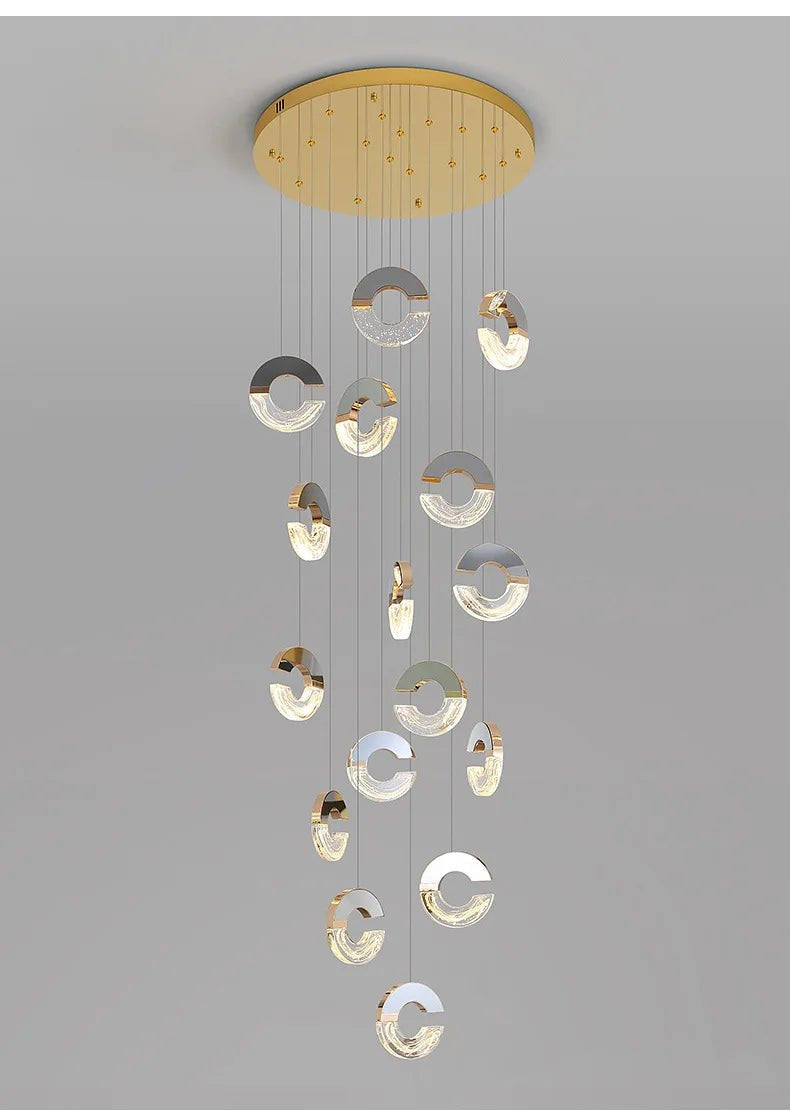 Modern C-type Crystal Pendant Lamp for Luxury Interiors - Julia M LifeStyles