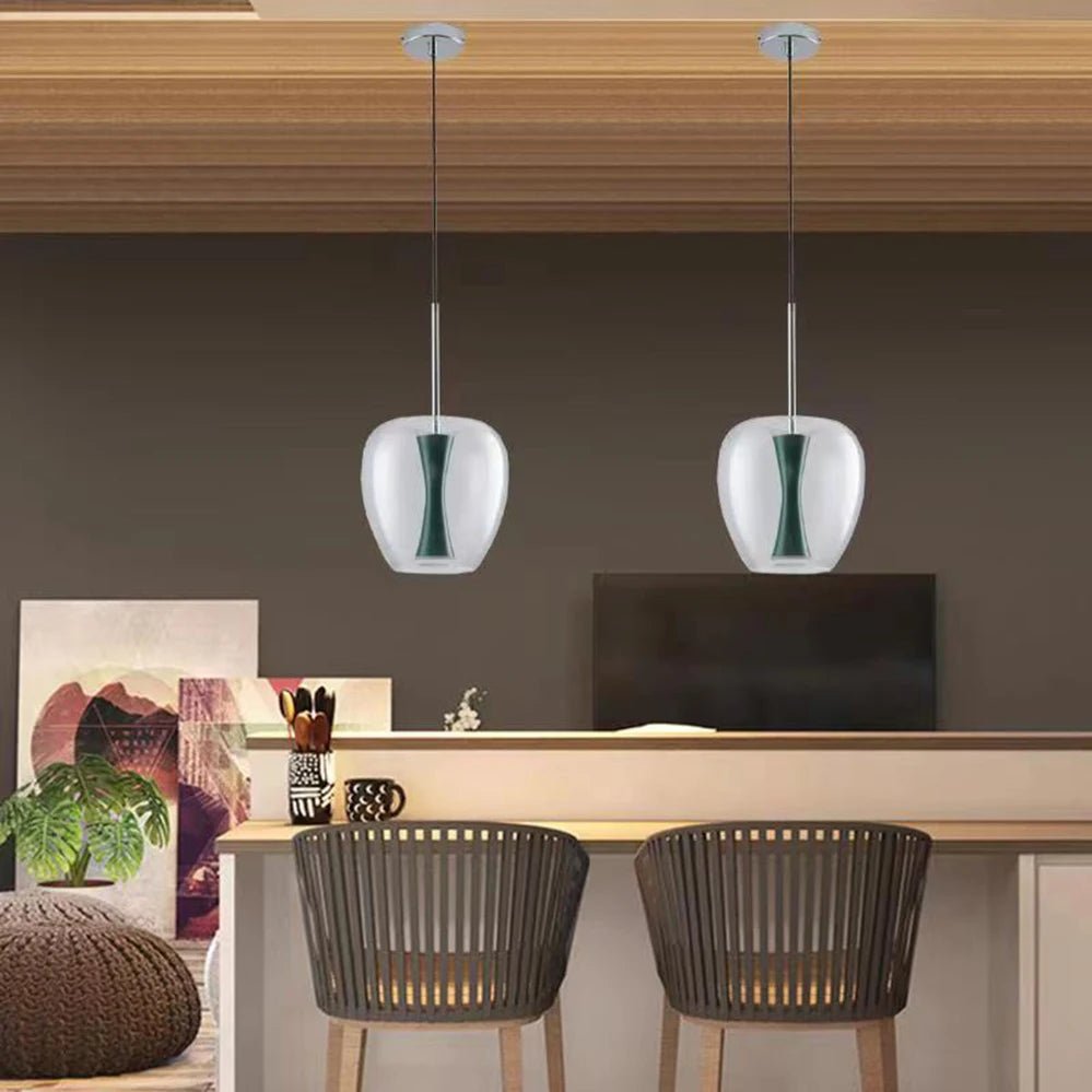 Modern Glass LED Pendant Lights Clear Hanging Lamp - Julia M LifeStyles