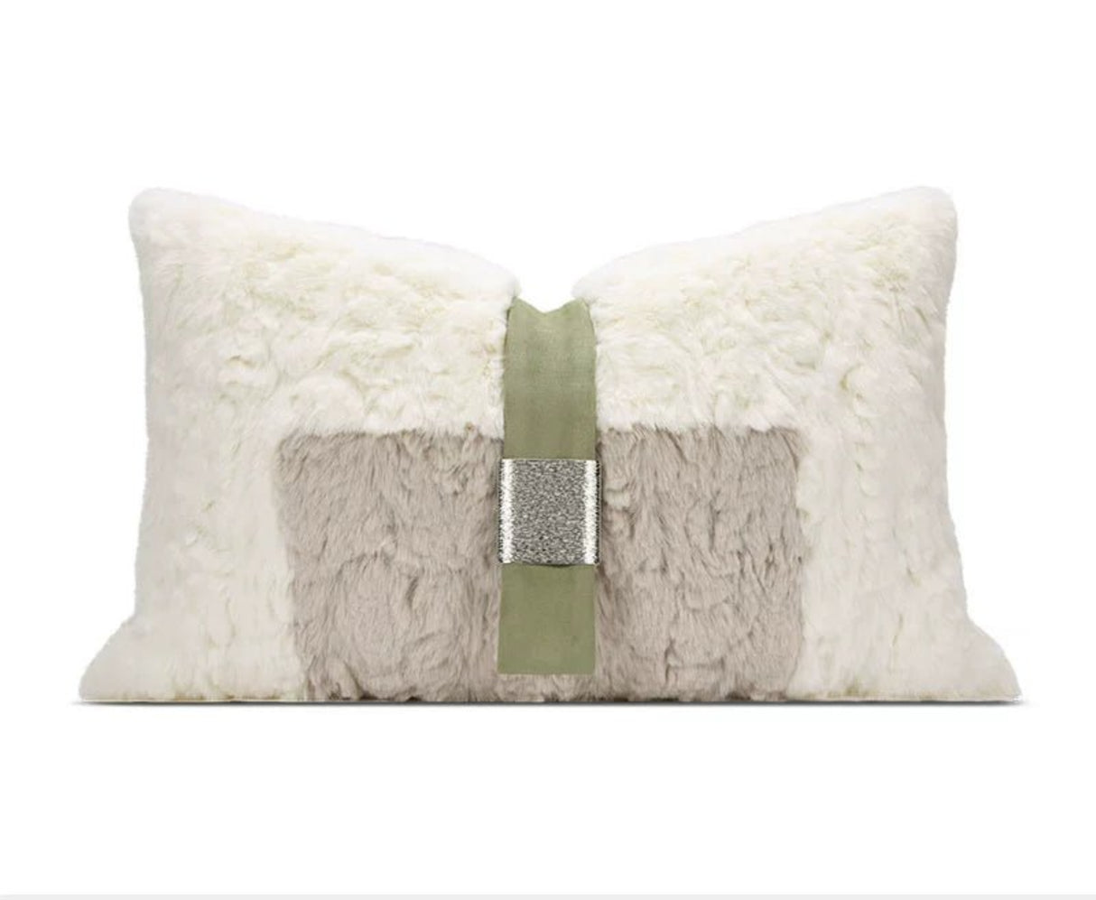 Modern Minimalist Ins Style Cream Style Pillow Classy Green Abstract Graphic Accessible Luxury Classy Hotel Sofa Cushion - Julia M LifeStyles